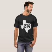 T-shirt Code régional Dallas Texas 214 (Devant entier)