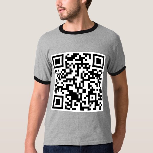 T-shirt Code Rickrolled du petit pain QR de Rick (Devant)