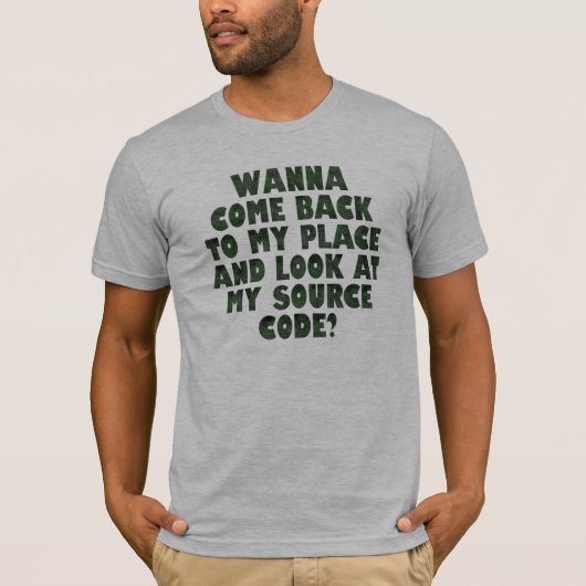 T-shirt Code source - Humour de l'ordinateur (Devant)