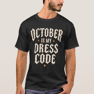 T-shirt Code vestimentaire gothique d'Halloween d'octobre