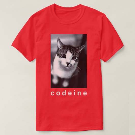 T-shirt Codeine Cat Funny (Design devant)