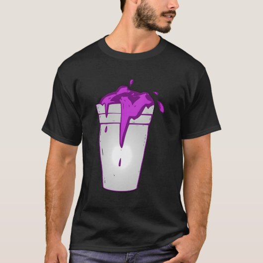 T-shirt Codéine Lean Double Coupe Styrofoam Purple Boire C (Devant)