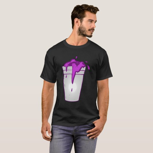 T-shirt Codéine Lean Double Coupe Styrofoam Purple Boire C (Devant entier)