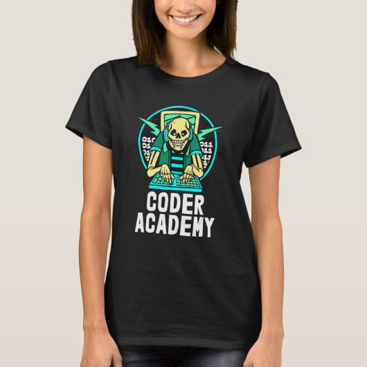 T-shirt Coder Academy développeur programmeur logiciel Cod (Devant)