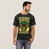 T-shirt Coder coding coder computer snake developer (Devant entier)
