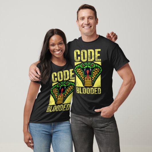 T-shirt Coder coding coder computer snake developer (Unisexe)