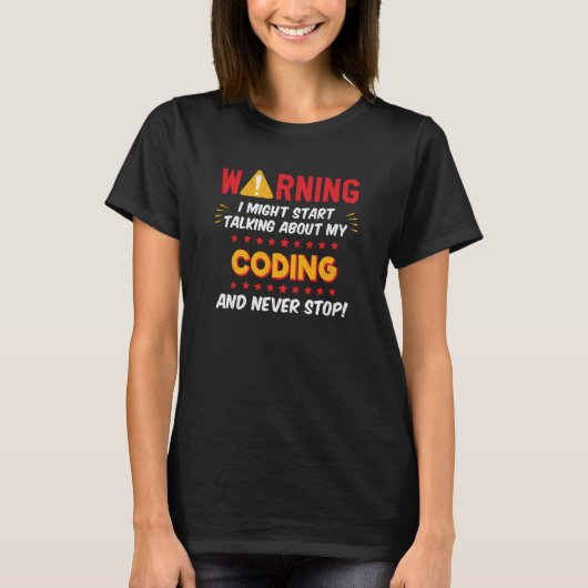 T-shirt Coder Computer Language Coding Joke Graphic (Devant)
