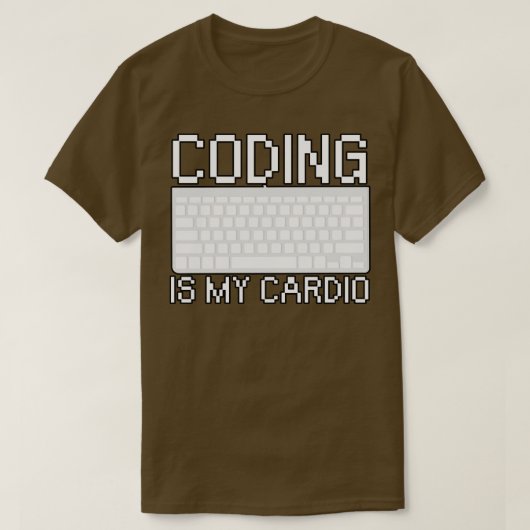 T-shirt Coder est mon cardio (Design devant)