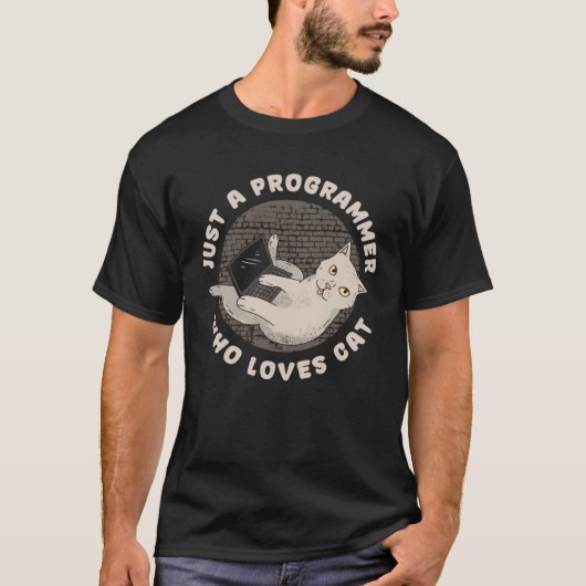 T-shirt Coder Feline Developer  Software Engineer Cat Prog (Devant)