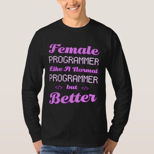 T-shirt Coder Female Developer Coding Software Engineer Pr (Devant)