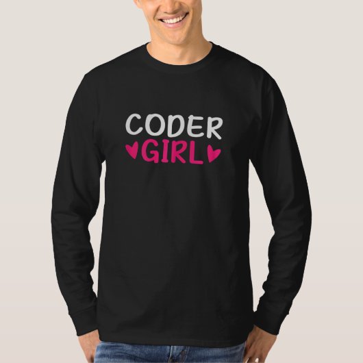 T-shirt Coder Girl, Coding Software Programmation informat (Devant)