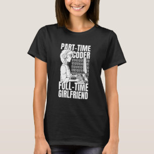 T-shirt Coder Girlfriend Coding Software Engineer Programm