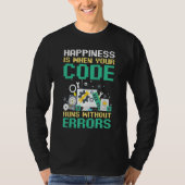 T-shirt Coder Happiness Is When Your Code Runs Without Err (Devant)