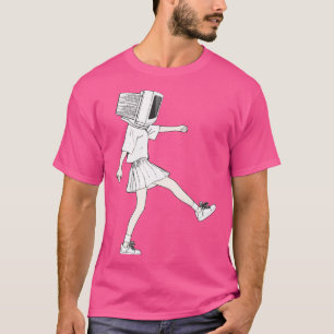 T-shirt Coder la tête d'ordinateur pour fille