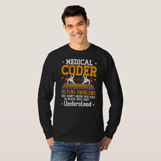 T-shirt Coder Médicale Coder Résolution Problèmes Coder Ic (Devant entier)