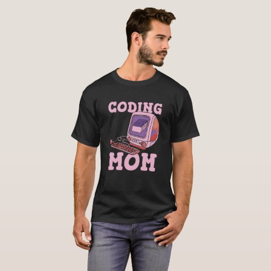 T-shirt Coder Mom Coding Logiciel Développeur Programmatio (Devant entier)