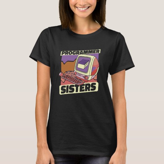 T-shirt Coder Sister Programmer Software Programming Codin (Devant)