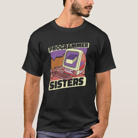 T-shirt Coder Soeur Programmeur Logiciel Programmation Cod (Devant)