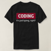 T-shirt Coder son juste taper la bonne programmation s Cod (Design devant)