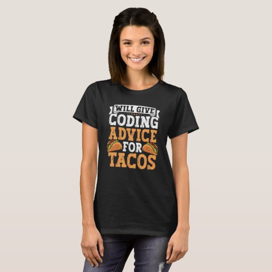 T-shirt Coder Taco Coding Mexican Food for Programmer 4 (Devant entier)
