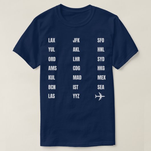 T-shirt Codes aéroport (Design devant)