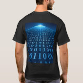 T-shirt Codes binaires vert et bleu (Dos)