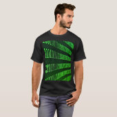 T-shirt Codes binaires vert et bleu (Devant entier)
