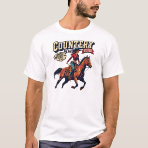 T-shirt Codes de cowgirl : L'esprit country déchaîné