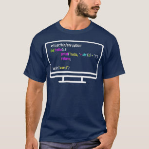 T-shirt Codeur de codage Python Tee - shirt pour programme