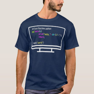 T-shirt Codeur de codage Python Tee - shirt pour programme