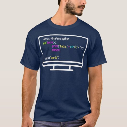 T-shirt Codeur de codage Python Tee - shirt pour programme (Devant)