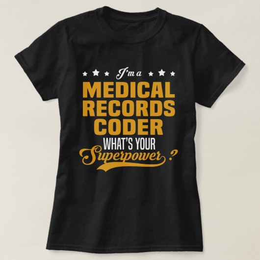 T-shirt Codeur d'enregistrements Médicales (Design devant)