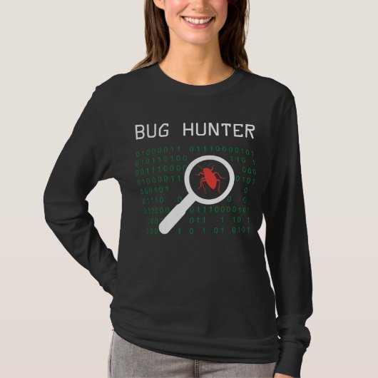 T-shirt Codeur d'erreur Bug Hunter Computer Developer IT A (Devant)