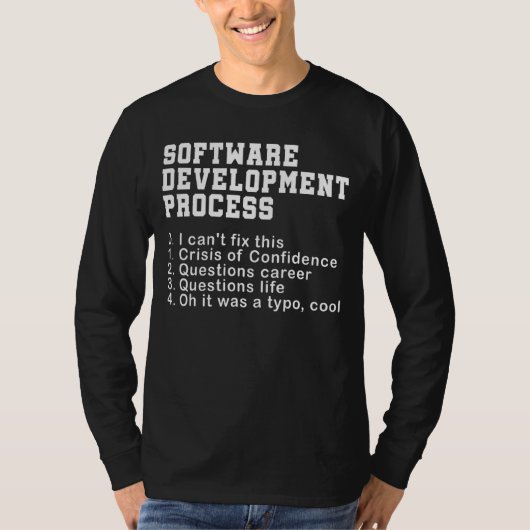 T-shirt Codeur programmeur de processus de développement l (Devant)