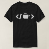 T-shirt Codeur programmeur Web développeur de code café (Design devant)