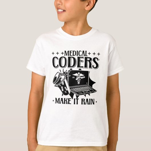 T-shirt Codeurs Médicales Rendre La Pluie Coder Médicale C (Devant)