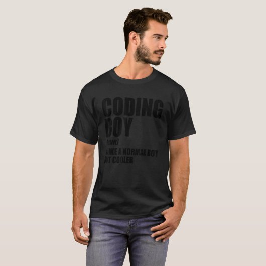 T-shirt Coding Boy Definition Noun Software Developer Prog (Devant entier)