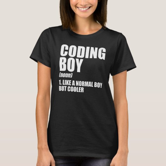 T-shirt Coding Boy Definition Noun Software Developer Prog (Devant)