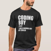T-shirt Coding Boy Definition Noun Software Developer Prog (Devant)