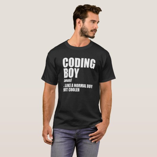 T-shirt Coding Boy Definition Noun Software Developer Prog (Devant entier)