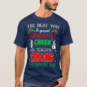 T-shirt Coding Cadeau Noël Cheer Programmeur Informatique (Devant)