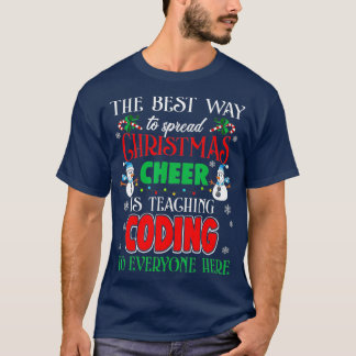 T-shirt Coding Cadeau Noël Cheer Programmeur Informatique