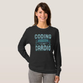 T-shirt Coding Est Mon Ingénieur Logiciel Cardio Computer (Devant entier)