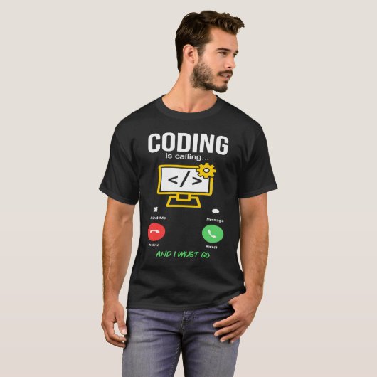 T-shirt Coding Is Calling Software Developer Coder Program (Devant entier)