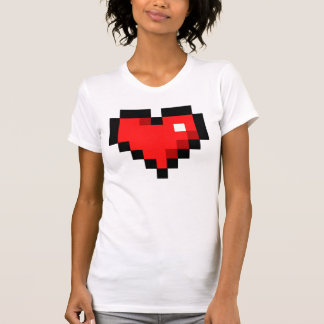 T-shirt coeur 8bit