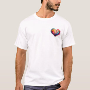 T-shirt Coeur Abstrait