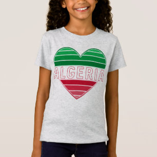 T-Shirt Coeur algérien, J'aime l'Algérie
