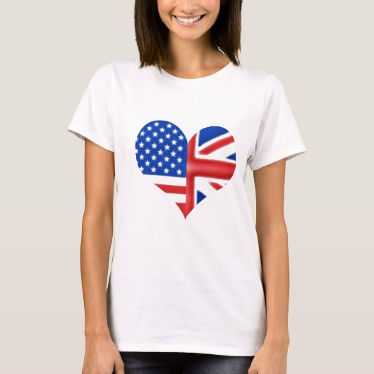 T-shirt Coeur américain britannique (Devant)