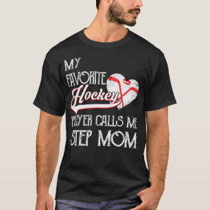T-shirt Cœur Amour Mignon Joueur de Hockey Favori M'appell