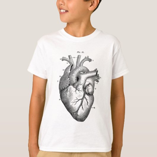 T-shirt Coeur anatomique noir (Devant)